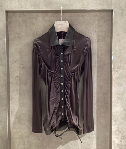Jitrois leather silk shirt