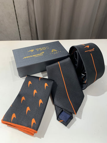 McLaren tie and handkerchief set