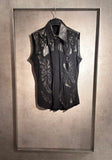 Jean - Claude Jitrois leather collar shirt