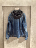 Hooded denim jacket