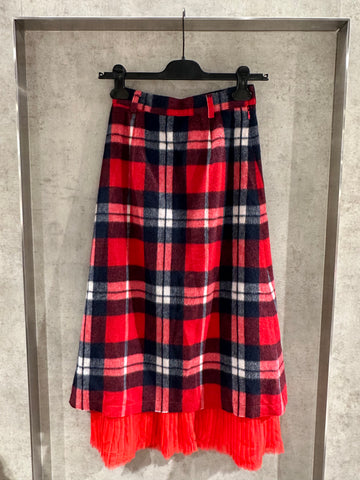 Alice Wild red checkers skirt